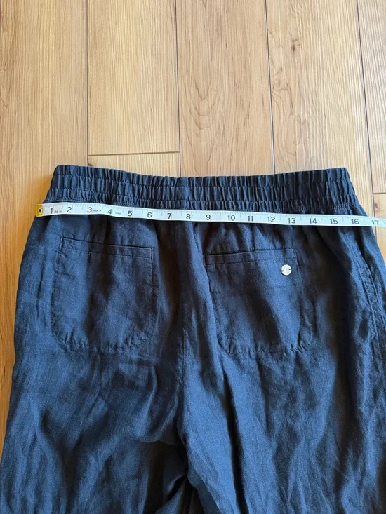 Lilly Pulitzer Black Wide-Leg Linen Pants - Picture 6 of 7